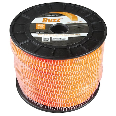 Stens New 380-223 Buzz Trimmer Line For Approximate Length 190 Ft., Color Orange, Diameter 0.105 In. 380-244